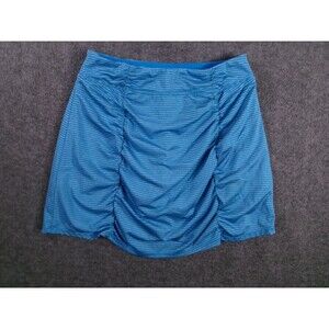 Soybu Skort Womens S Blue Striped Ruched Built In Shorts Athletic Tennis Running